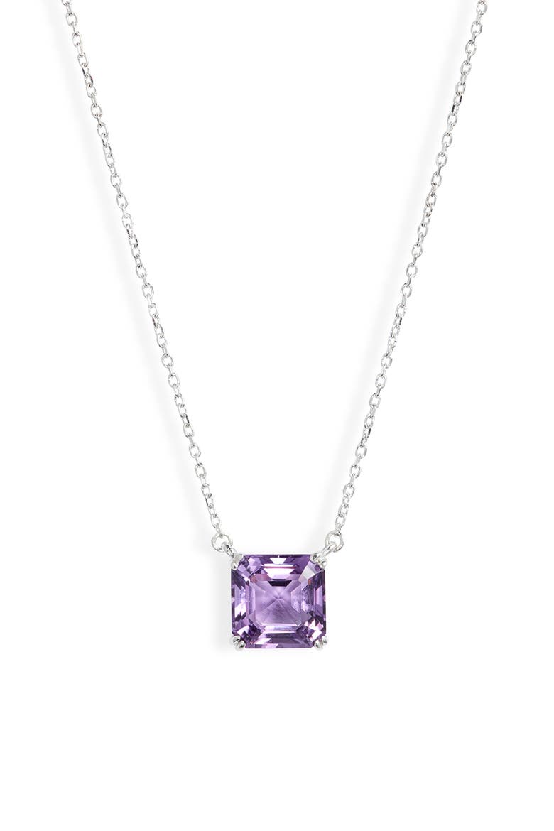 Jac + Jo Harper Stone Pendant Necklace, Main, color, PURPLE