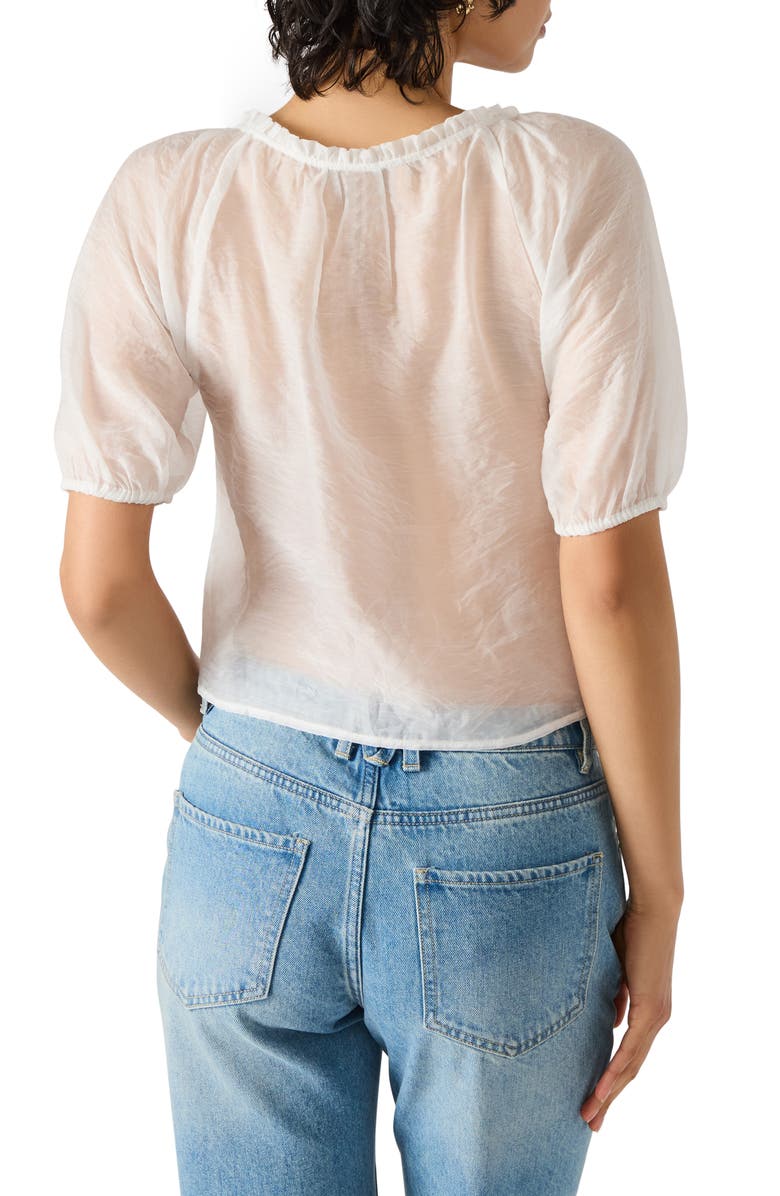 Steve Madden Lana Lace Pintuck Crop Top, Alternate, color,