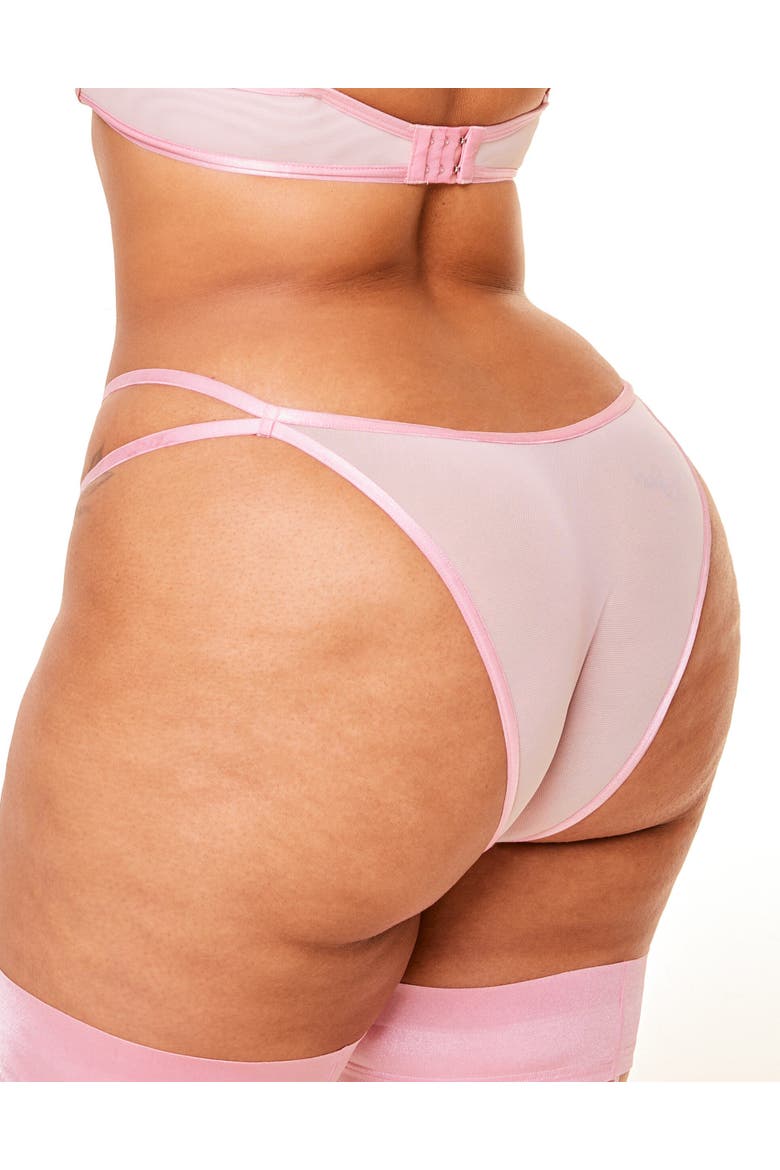 Emilie Brazilian Panties, Alternate, color, Floral pink
