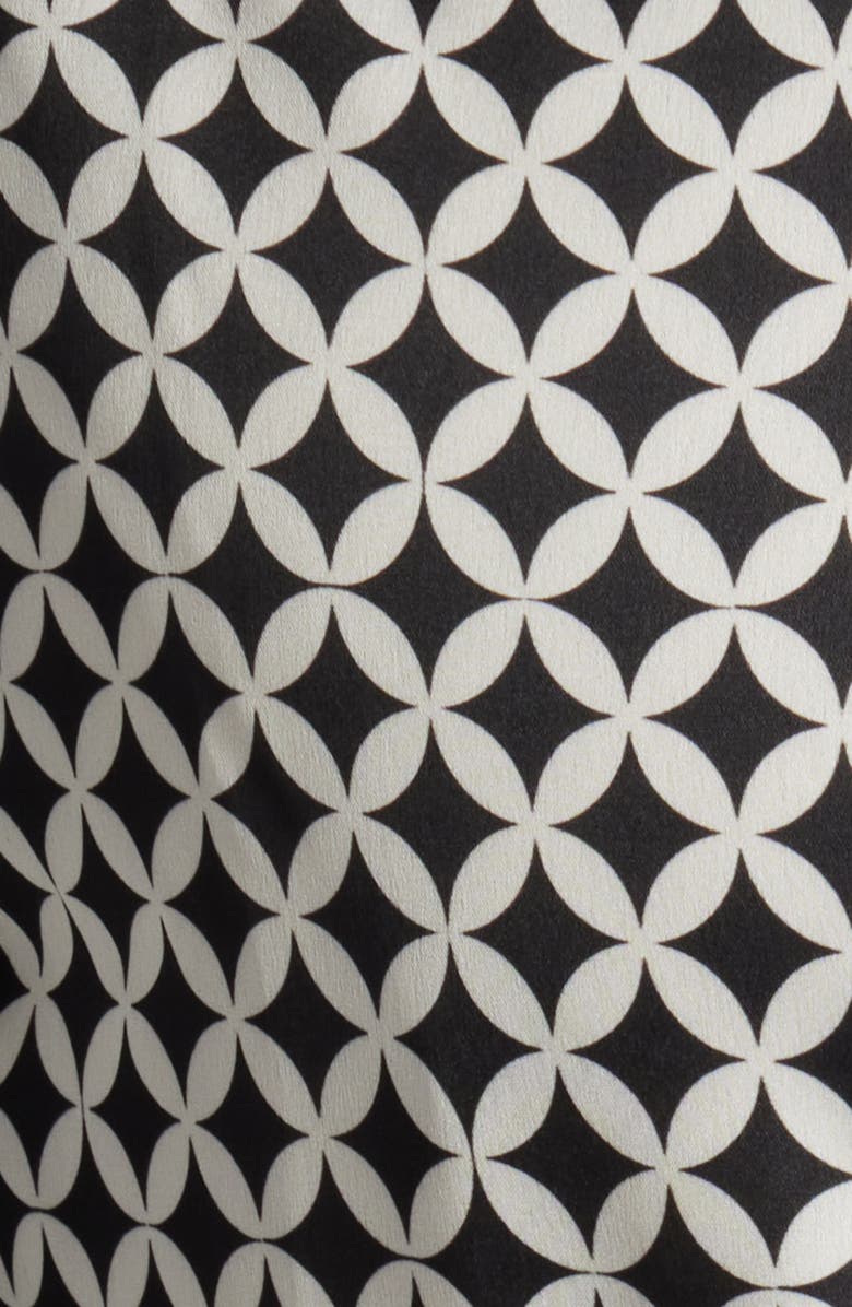 Topman Geo Print Satin Camp Shirt, Alternate, color,