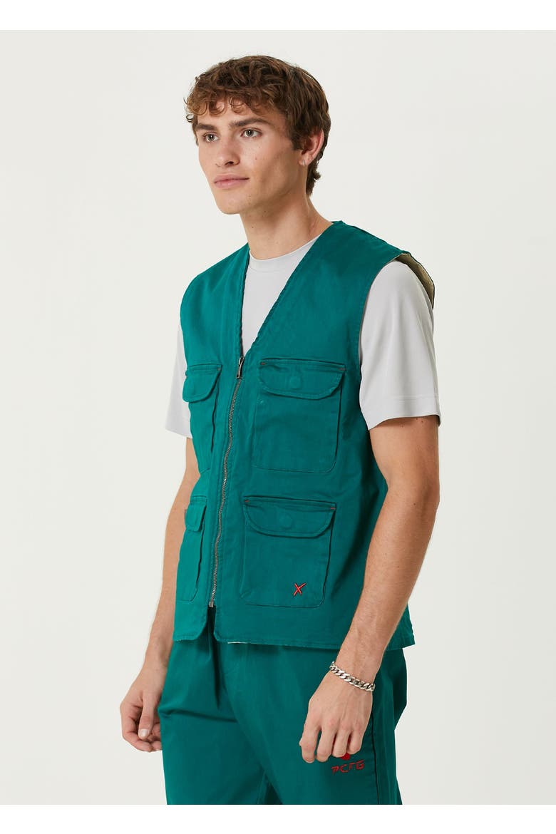 Cotton Woven Track Vest, Alternate, color, Leopard