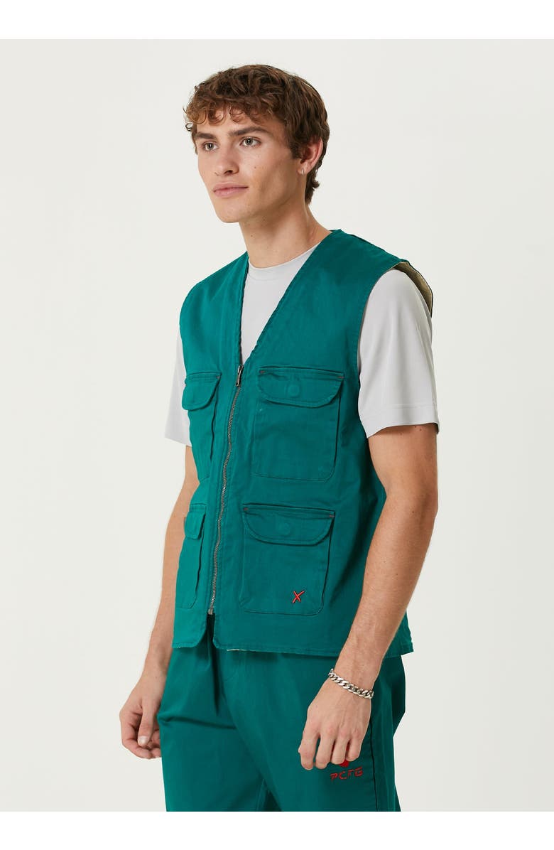 PCFG Cotton Woven Track Vest Men, Alternate, color, Leopard