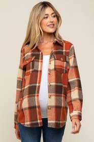 PinkBlush Plaid Shirt Jacket