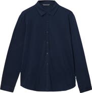 John Varvatos Gareth Organic Cotton Knit Button-Up Shirt