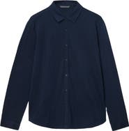 John Varvatos Gareth Organic Cotton Knit Button-Up Shirt