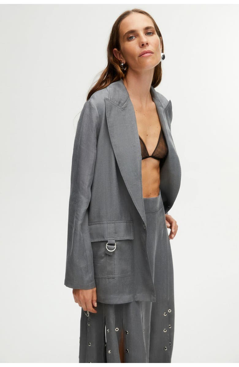 Nocturne Long Eyelet Skirt with Slits, Alternate, color, 