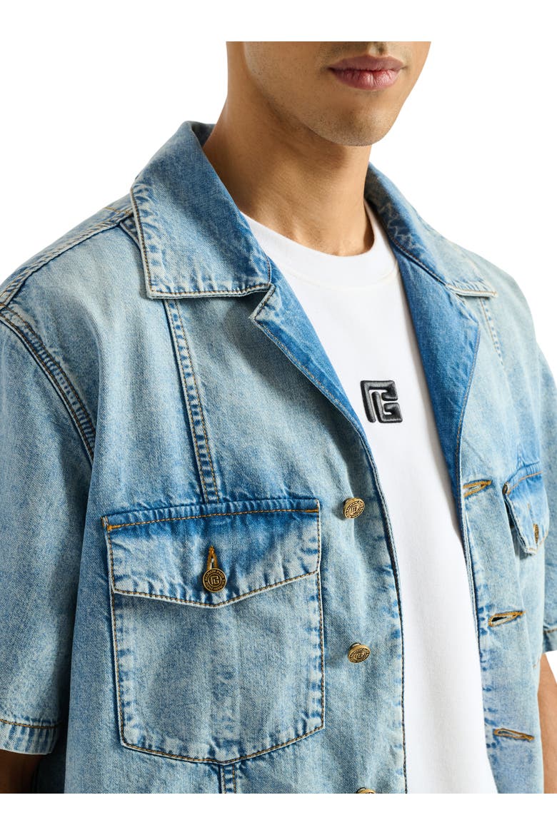 Light blue denim shirt, Alternate, color, blue