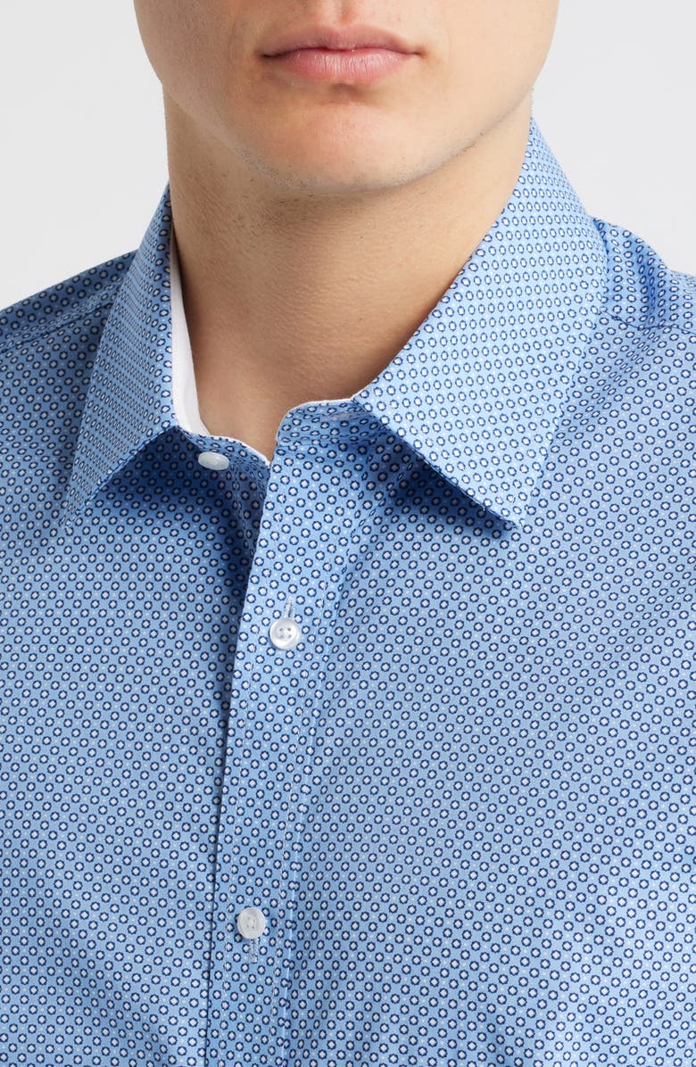 DANIEL HECHTER Trim Fit Geometric Print Cotton Dress Shirt, Alternate, color, 