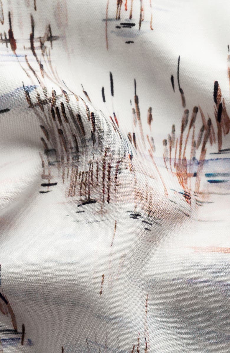 Eton Slim Fit Crane Print Shirt, Alternate, color,