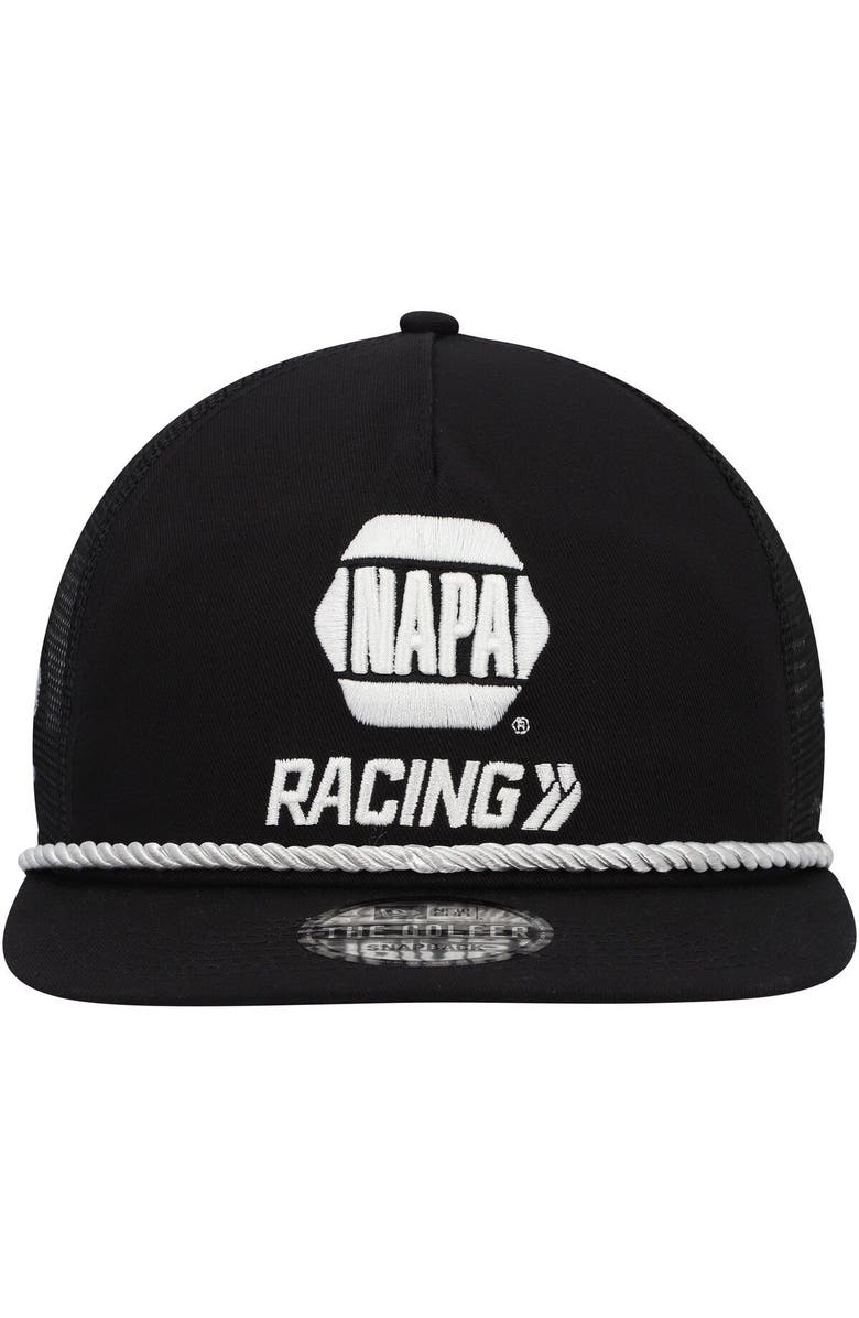 New Era Men's New Era Black Chase Elliott Golfer Trucker Snapback Hat, Alternate, color, Black