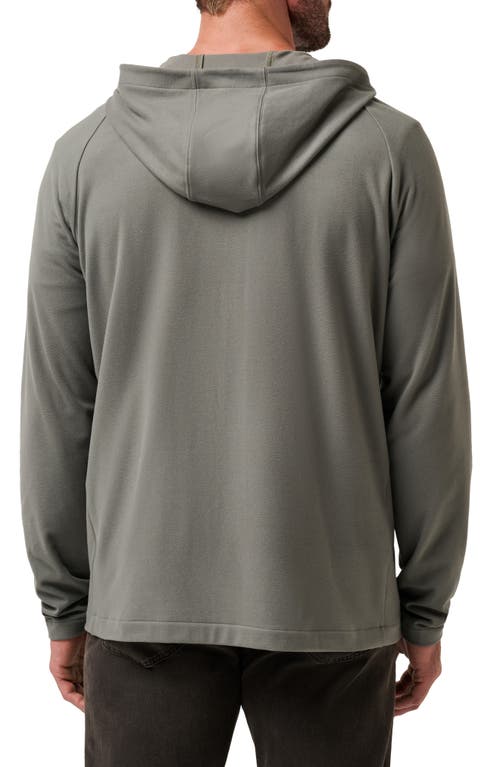 Travismathew Quest Polar Fleece Zip-up Hoodie In Green