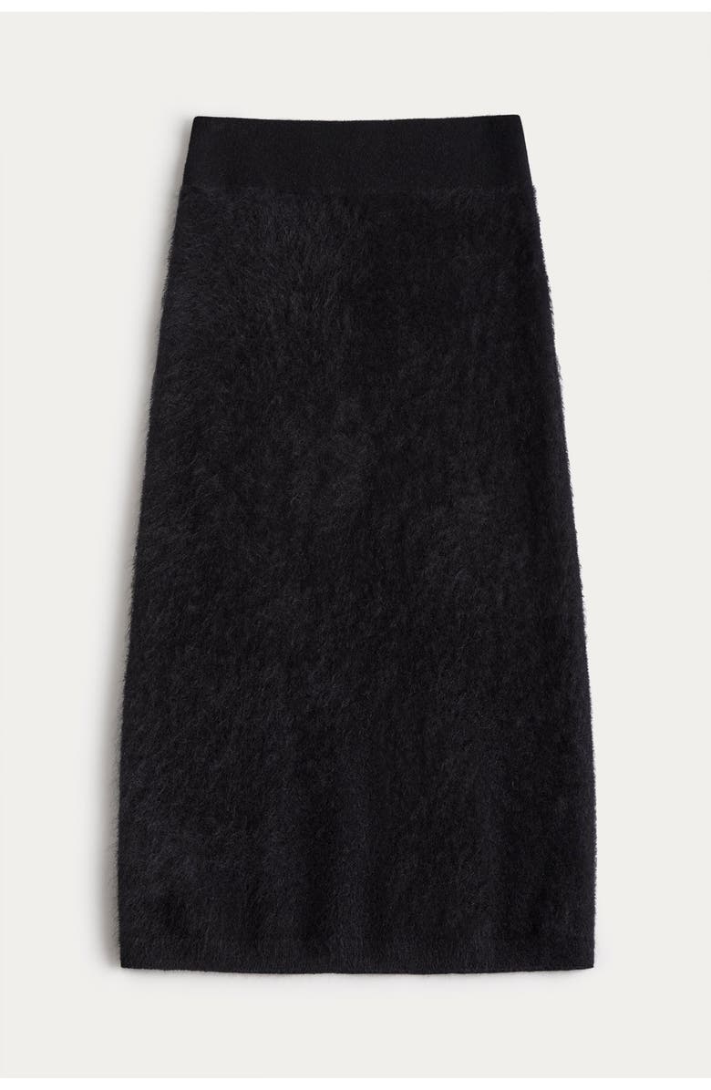 NAKED CASHMERE Francesca Brushed Cashmere Midi Skirt, Alternate, color, Black