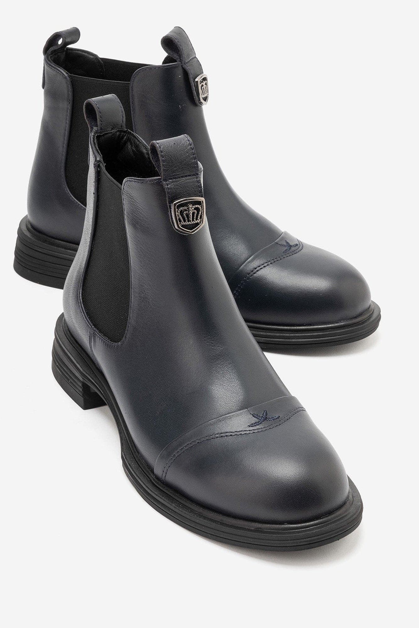 Navy Leather