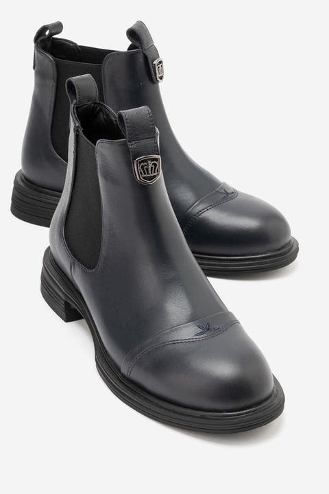 Sidney Leather Buckled Chelsea Boot