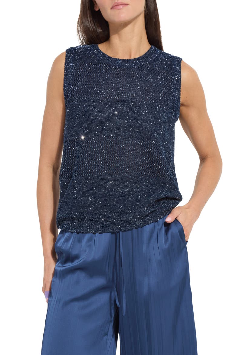 Nicola Sequined Shell, Main, color, CAPRI BLUE SEQUINS