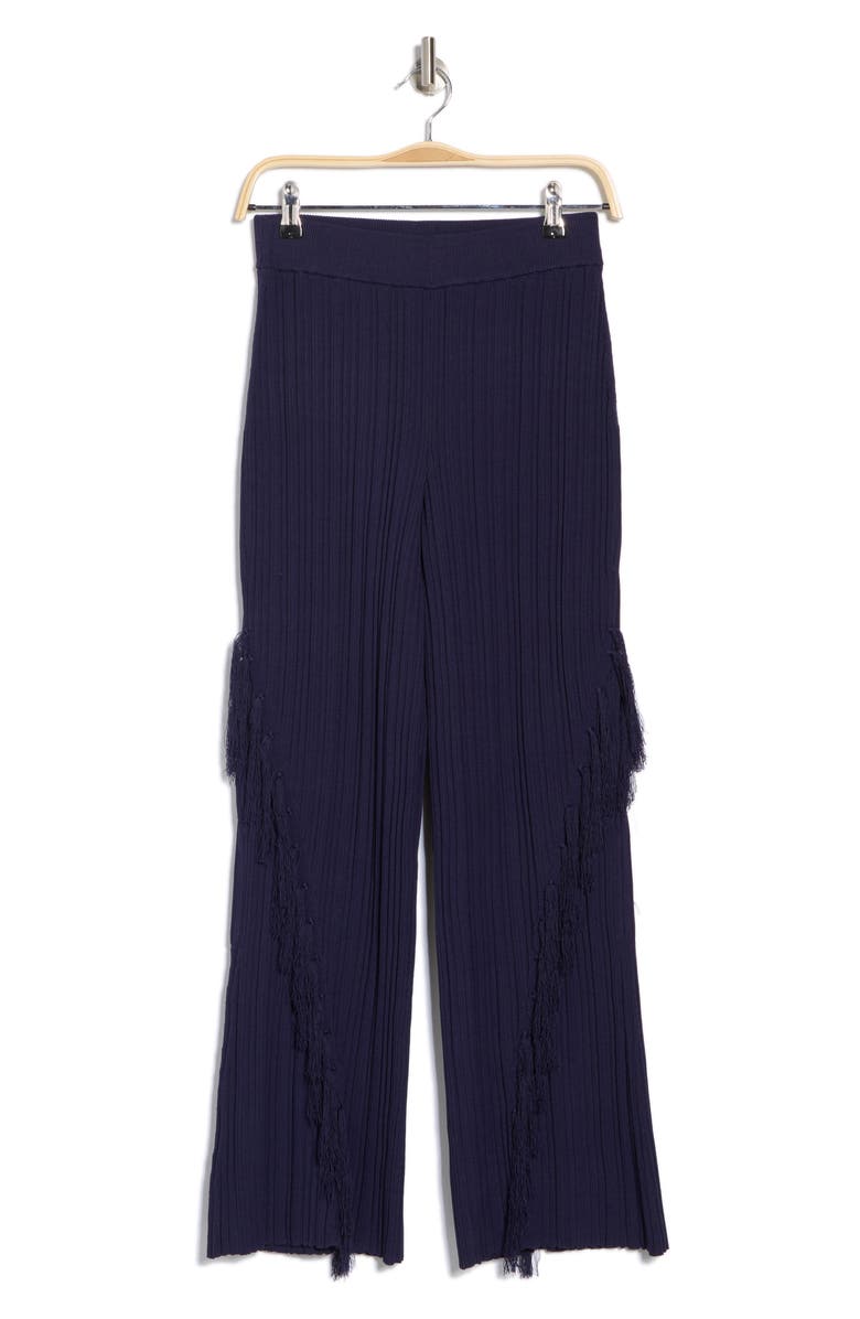 Cult Gaia Maude Knit Pants, Alternate, color, Evening Blue