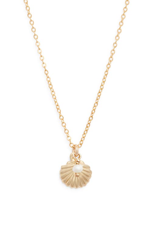Set & Stones Shelly Pendant Necklace In Gold