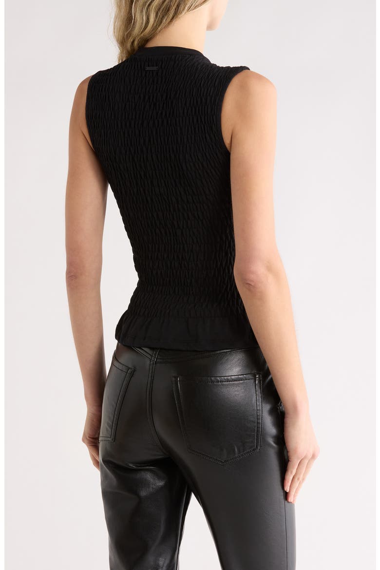 Ode Sleeveless Peplum Top, Alternate, color, BLACK