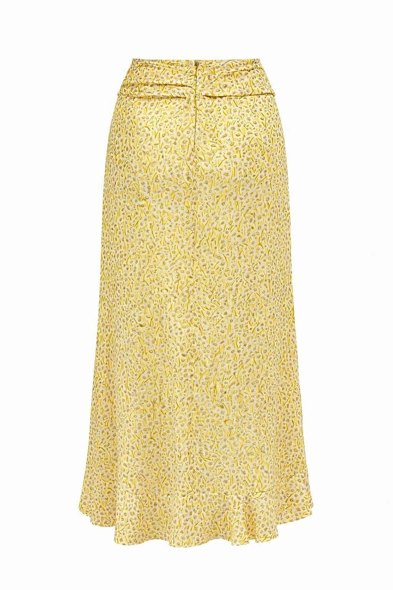 Filicia Elastic Waist Side Ruffle Midi Skirt, Alternate, color, Multi Color