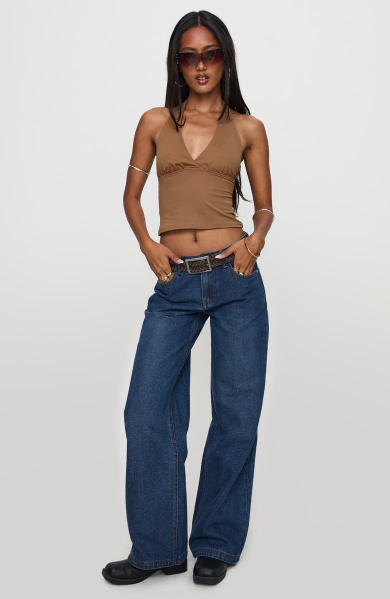 Princess Polly Whimsy Halter Top, Alternate, color, Chocolate