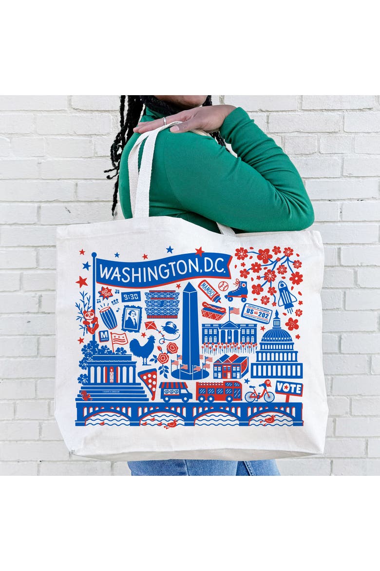 Washington DC Landmarks Candle & Tote Gift Set, Alternate, color, Blue