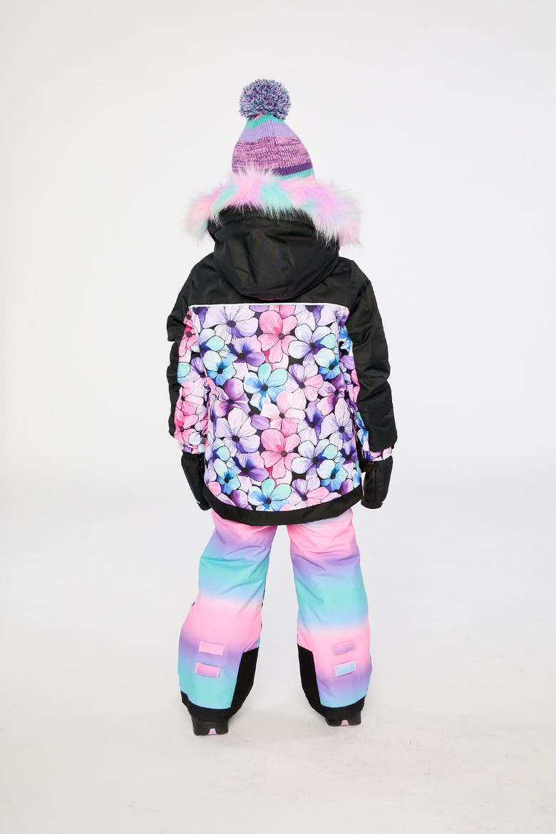 Play Floral Jacket & Gradient Pants Two Piece Snowsuit, Alternate, color, Purple Floral Print
