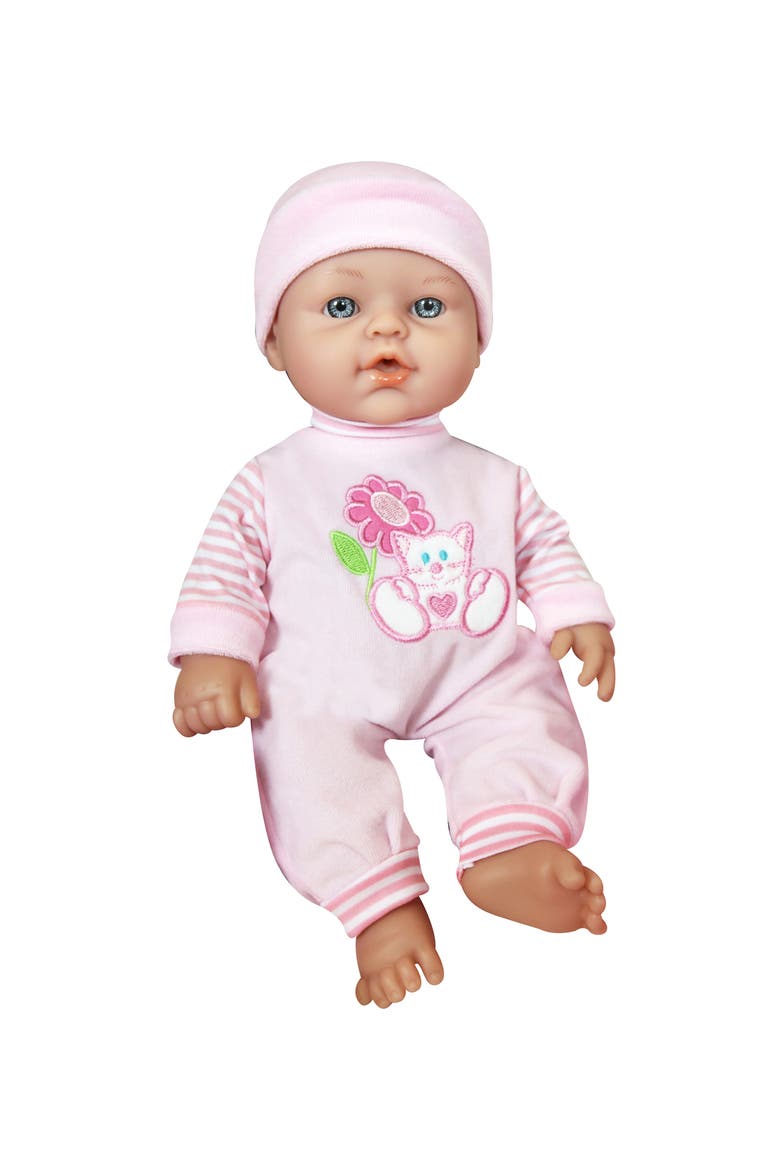 12 Inch Baby Doll & Accessories Set, Pink, 2 Extra Outfits, Care Accessories, Alternate, color, Multicolored