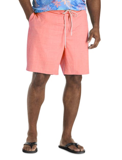 Big & Tall Crosshatched Swim Trunks