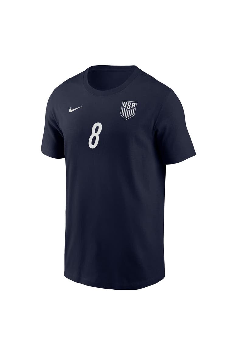 Men's Nike Weston McKennie Navy USMNT Away Name & Number T-Shirt, Alternate, color, Navy