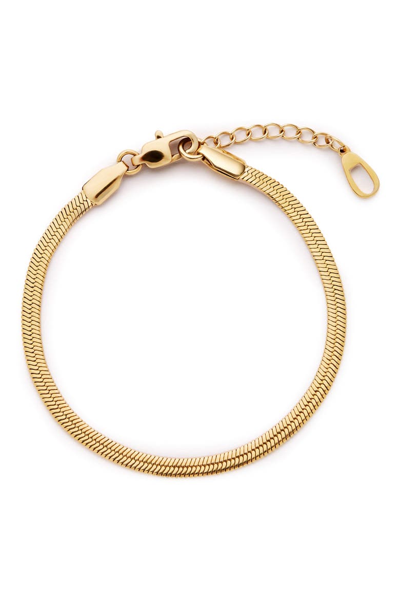 Atlas Herringbone Chain Bracelet, Main, color, GOLD