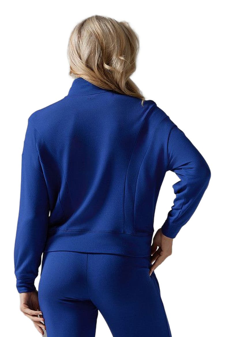 3/4 Zip Cozy Fleece Pullover, Alternate, color, DEEP NAVY