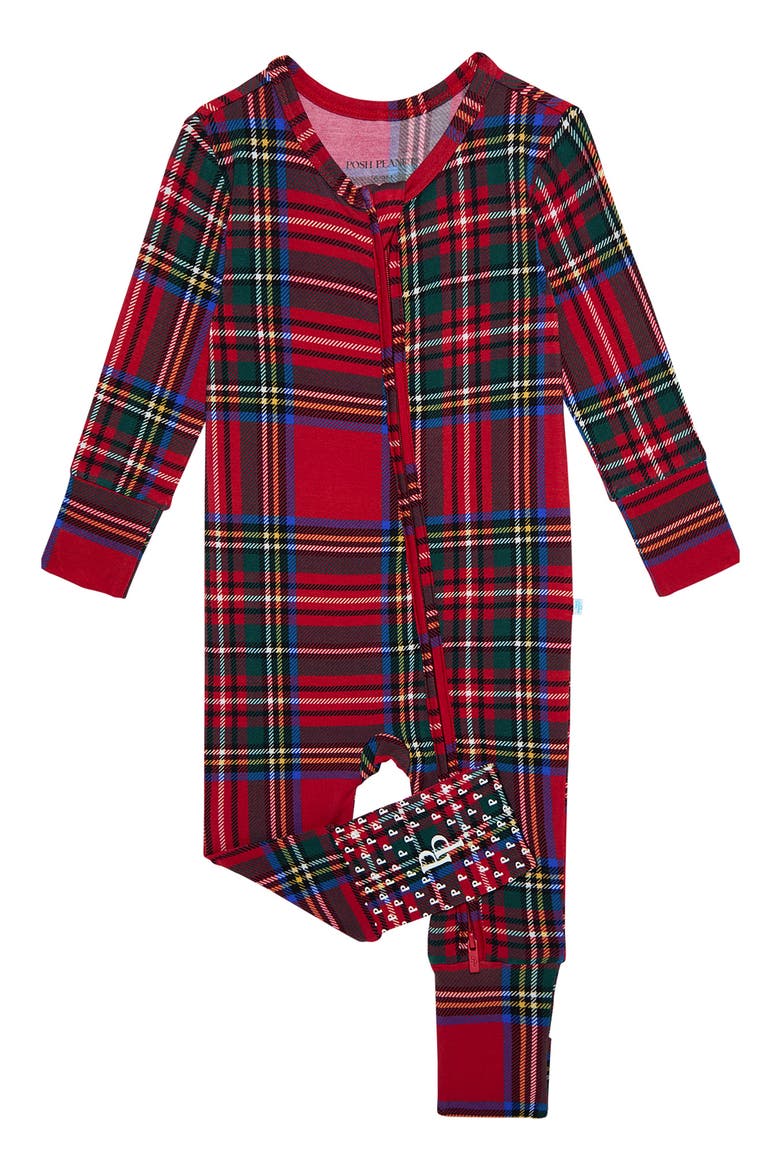 Convertible One-Piece Pajamas, Main, color, RED