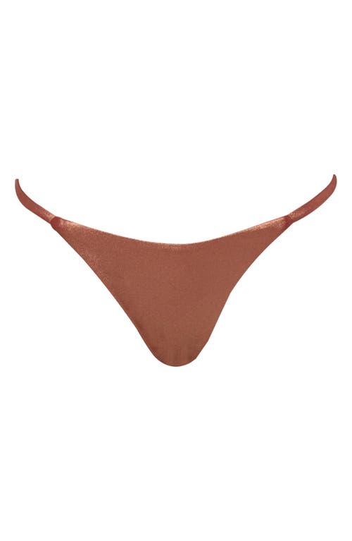 Maaji Rust Copper Reversible Bikini Bottoms In Dark Orange