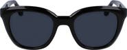 FERRAGAMO Classic Logo Tea Cup 52mm Round Sunglasses