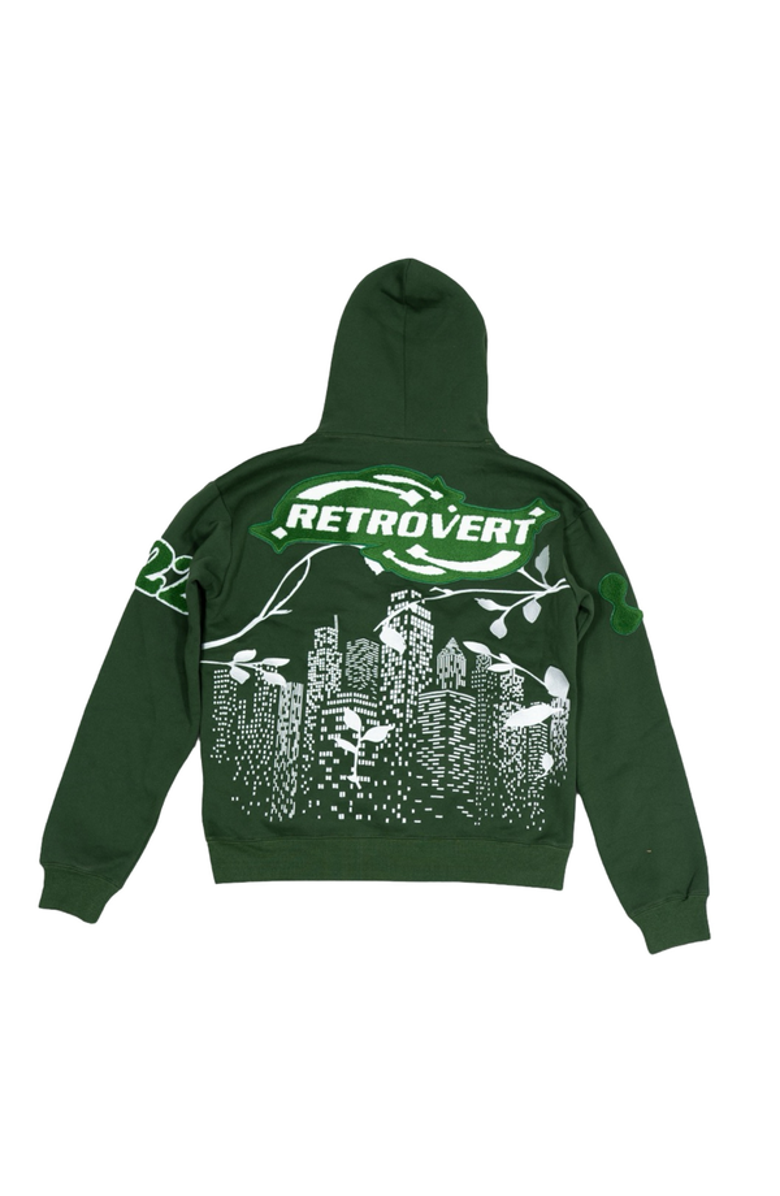 RETROVERT Varsity Hoodie, Main, color, Green