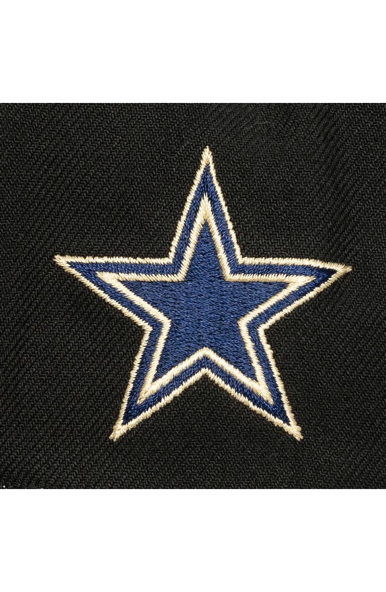 Mitchell & Ness Men's Mitchell & Ness Black Dallas Cowboys Cream Script Snapback Hat, Alternate, color, Black