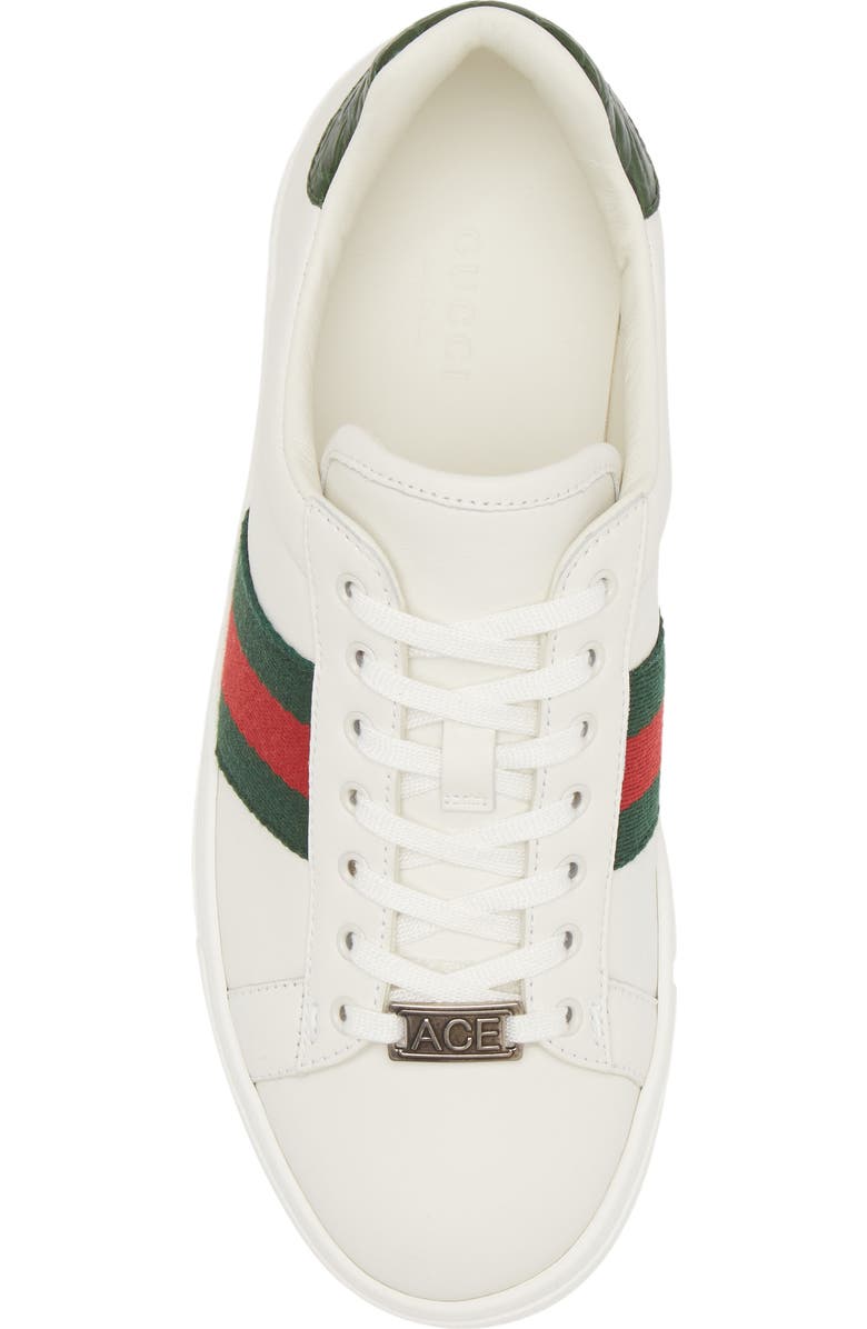 Gucci New Ace Sneaker, Alternate, color, White/ Green