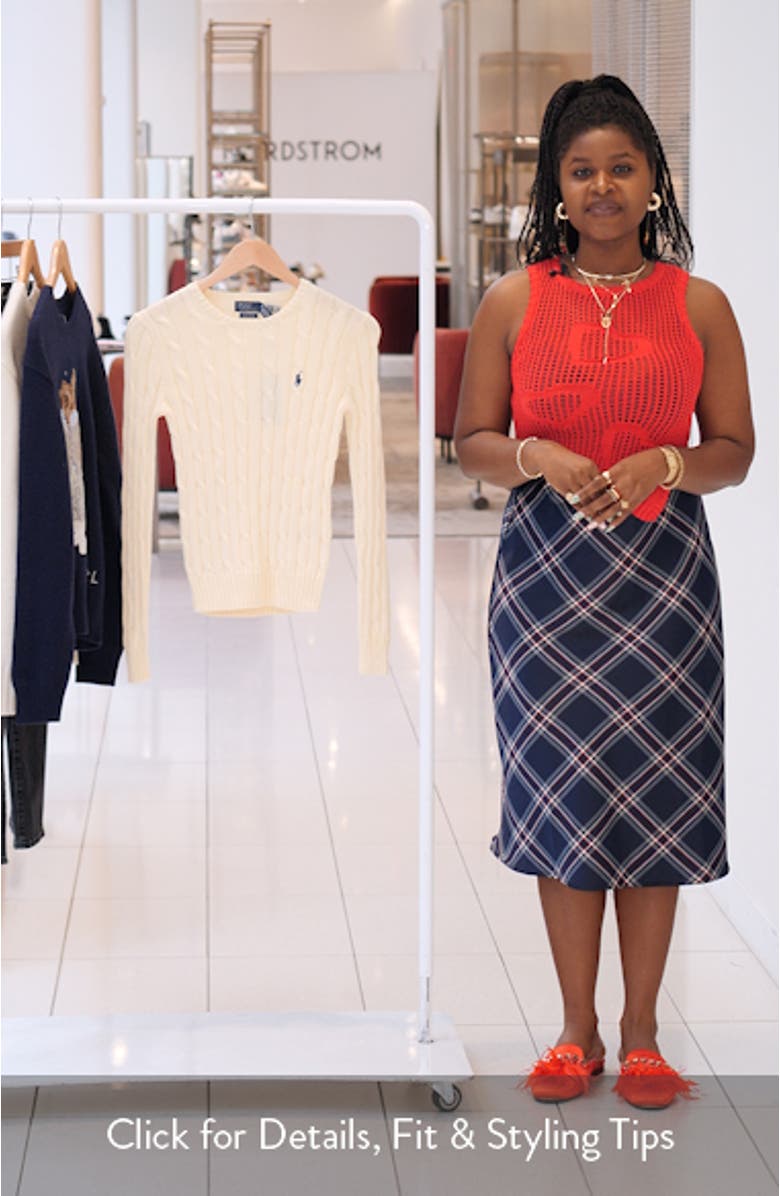 Cable Stitch Cotton Sweater, sales video thumbnail