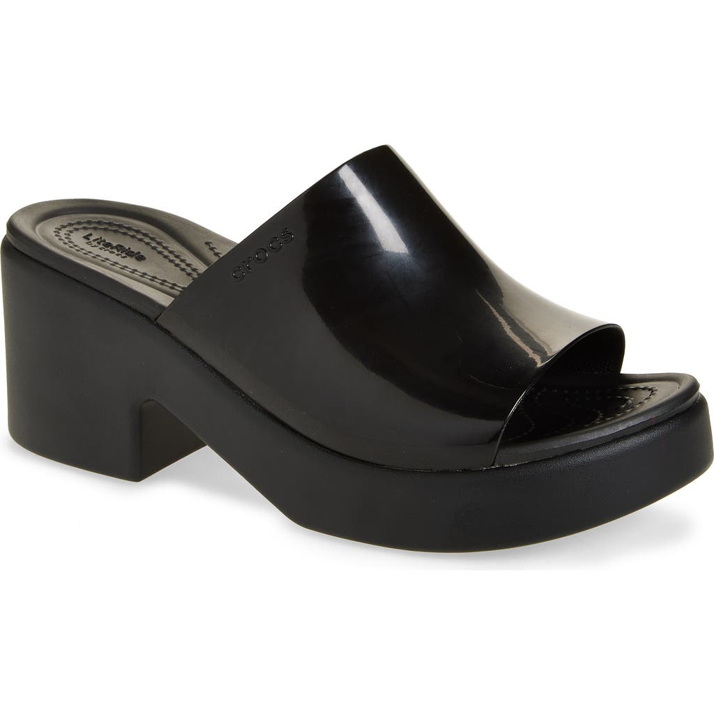 Crocs Brooklyn Platform Slide Sandal In Black