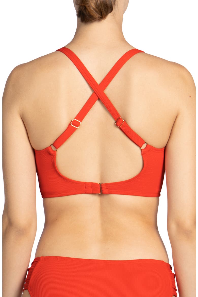 Amy Halter Bikini Top, Alternate, color, MARMALADE