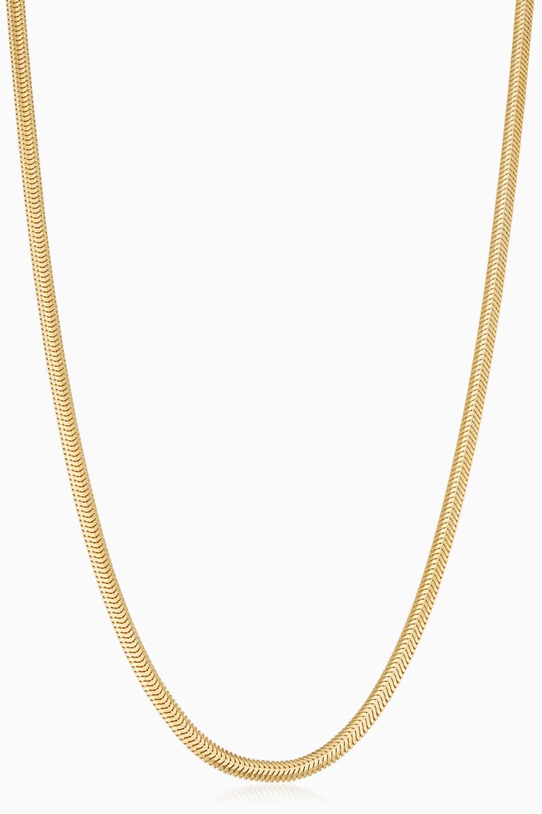 14K Yellow Gold Snake Charmer Chain Choker, Main, color, Yellow Gold