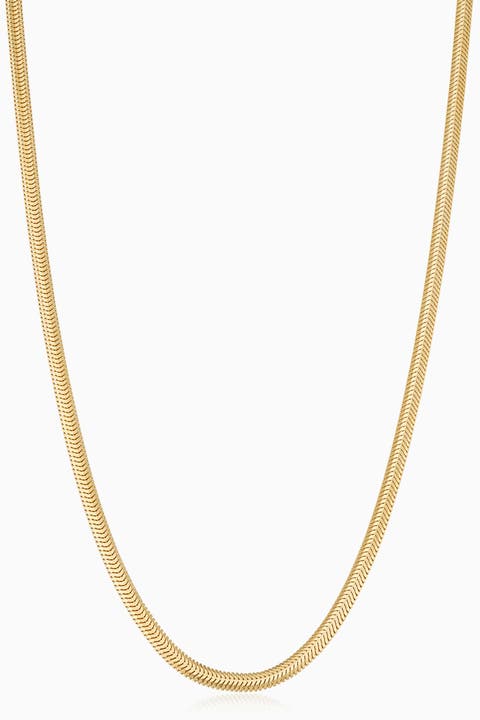 14K Yellow Gold Snake Charmer Chain Choker