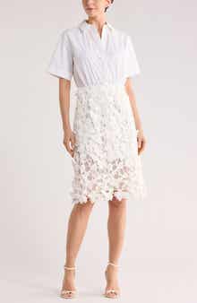Simkhai Colette Short Sleeve Mixed Media Dress