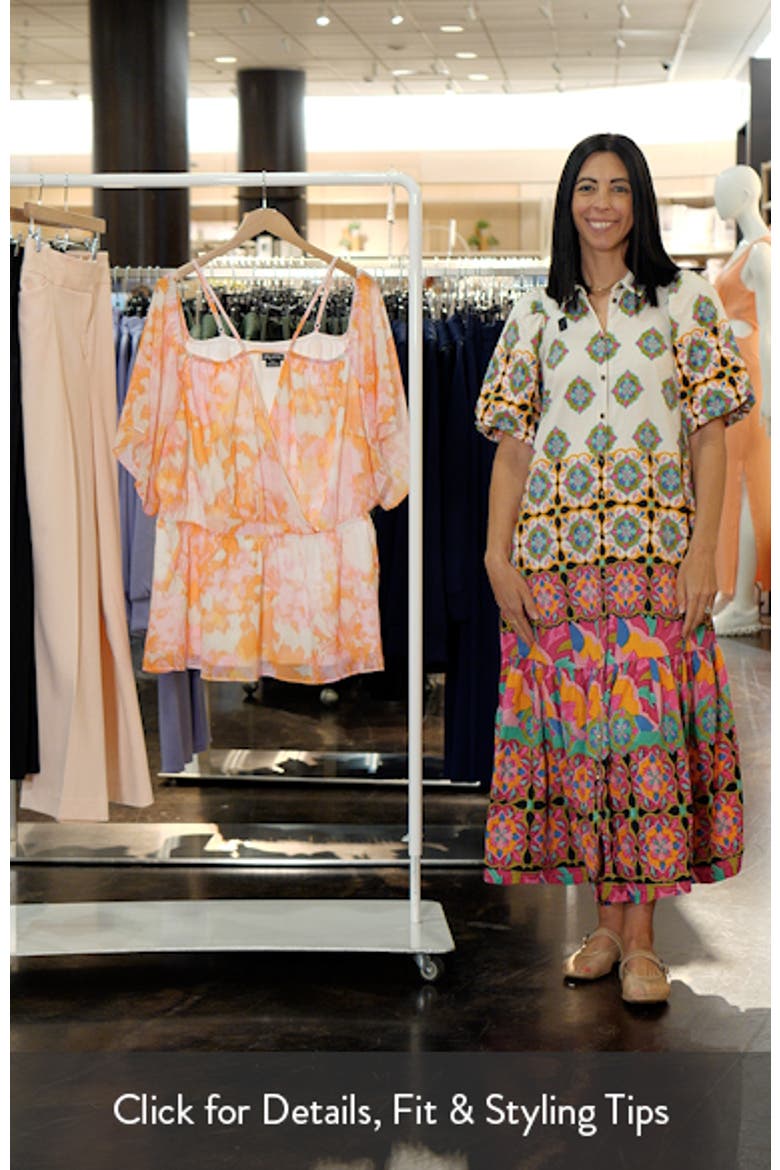 Alina Mixed Floral Faux Wrap Blouse video
