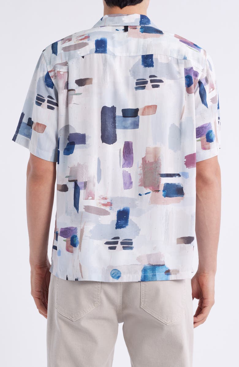 rag & bone Avery Abstract Print Camp Shirt, Alternate, color, Geometric Print