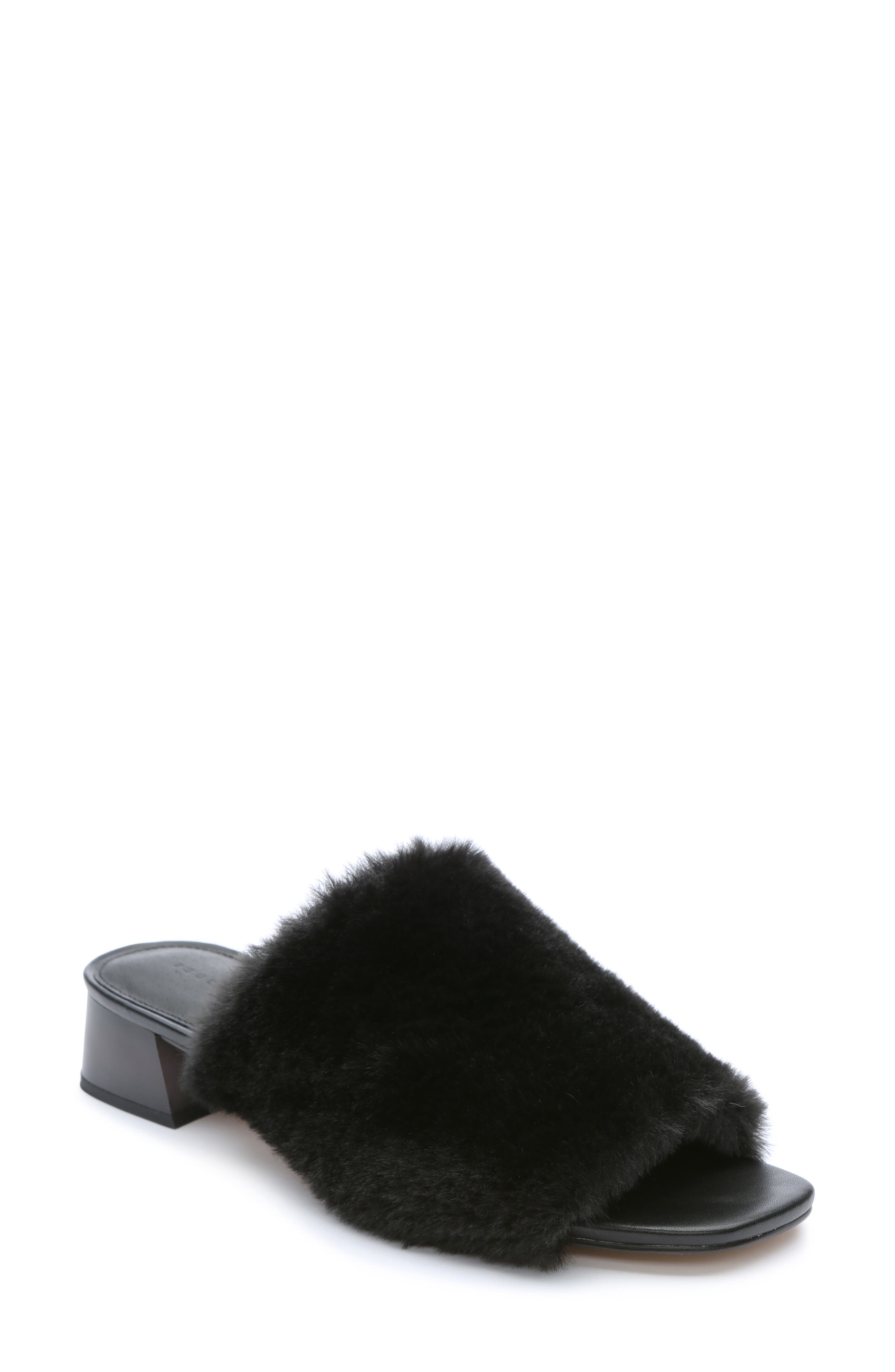 Sanctuary Rascal Faux Fur Sandal, Main, color, 