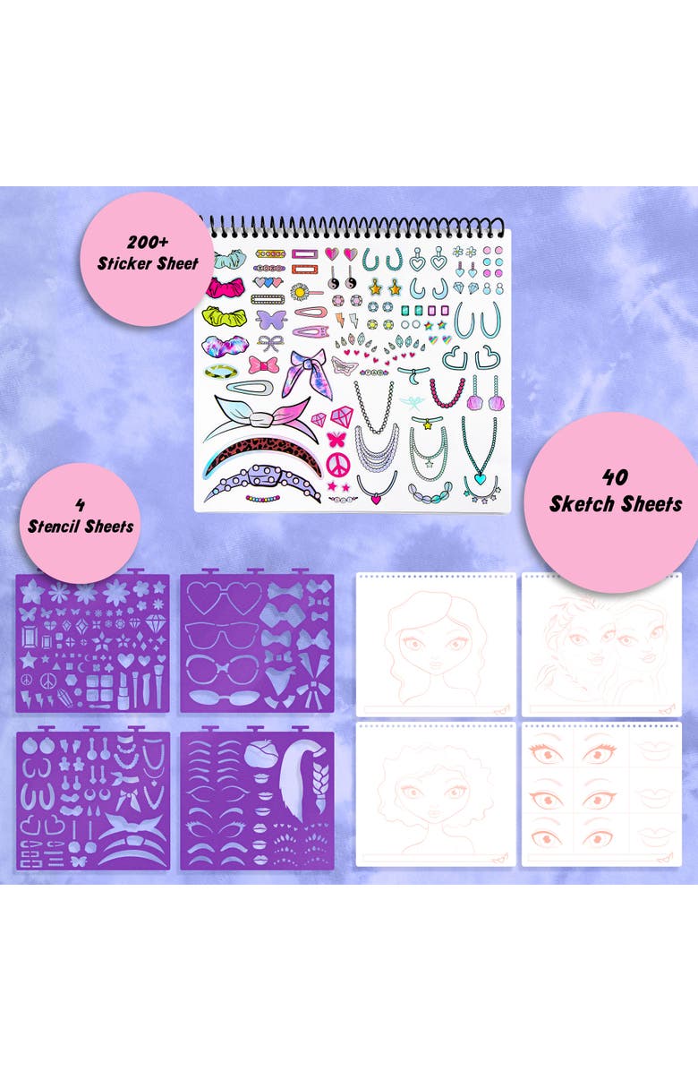 Fashion Angels Sketch Portfolio Set Beauty Guru Makeup Artist, Alternate, color, Multicolored