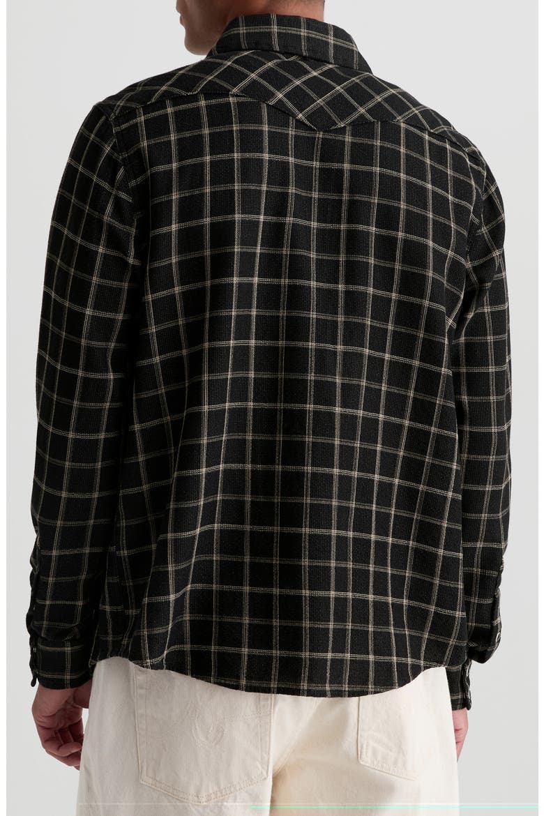 Huston Plaid Cotton Western Shirt, Alternate, color, BLACK MULTI