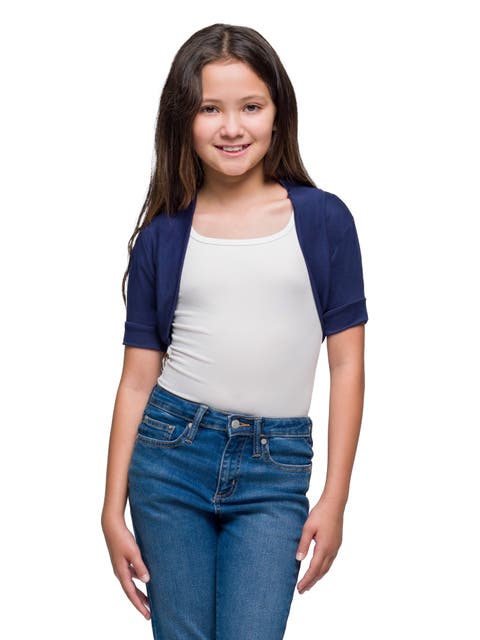 Open Front short Sleeve Cropped Bolero Shrug