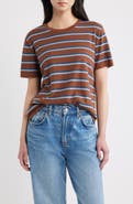 Rails Stripe Cotton & Cashmere T-Shirt